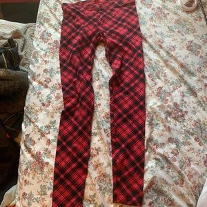 Plaid print leggings